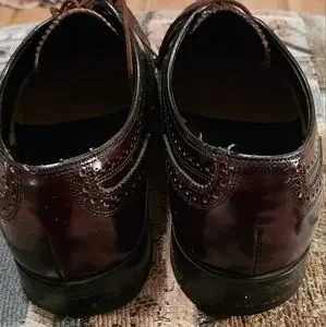 FLORSHEIM men\'s Lexington Wing- tip Oxford Leather Shoes size 10 wine Florsheim Men main image 2